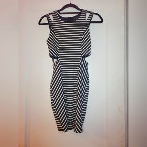 Striped Tight Fitting Dress